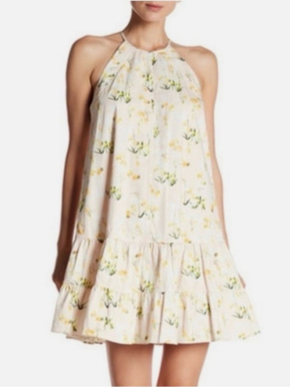 Rebecca Taylor Peach Firefly Floral Mini Dress